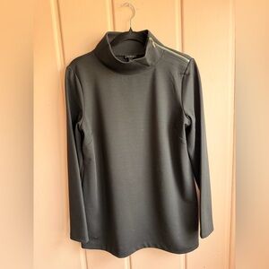 Talbots Black Sweater with Gold Zipper SzM